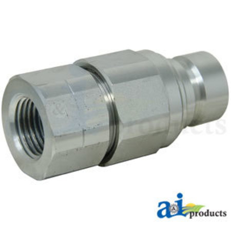 A & I Products Flat Hydraulic Coupler Plug, Male, 1/2" NPT 6" x4" x1" A-FF5028FP-A